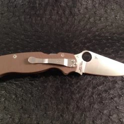 Production Knives Spyderco Paramilitary 2 Sprint Run Brown And Satin - Free Shipping