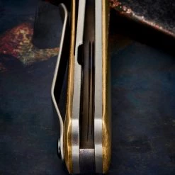 Custom Knives John Gray Hammered Brass Interceptor