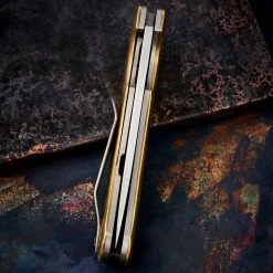 Custom Knives John Gray Hammered Brass Interceptor