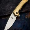 Custom Knives John Gray Hammered Brass Interceptor