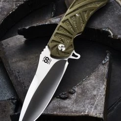 Olamic Cutlery Custom Knives Olamic One Off Wayfarer Carved G10 - Free Shipping