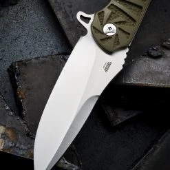 Olamic Cutlery Custom Knives Olamic One Off Wayfarer Carved G10 - Free Shipping