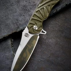 Olamic Cutlery Custom Knives Olamic One Off Wayfarer Carved G10 - Free Shipping