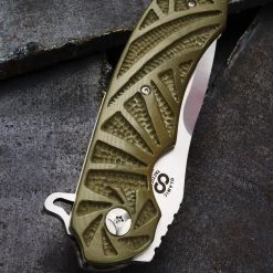 Olamic Cutlery Custom Knives Olamic One Off Wayfarer Carved G10 - Free Shipping