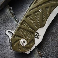 Olamic Cutlery Custom Knives Olamic One Off Wayfarer Carved G10 - Free Shipping