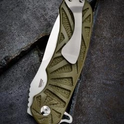 Olamic Cutlery Custom Knives Olamic One Off Wayfarer Carved G10 - Free Shipping