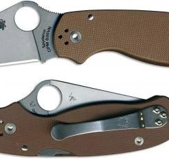 Spyderco Paramilitary 3 Sprint Run Brown (C223GPBN) - Free Shipping