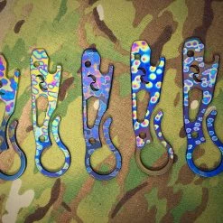 Custom Knives Liong Mah "bacteria" Anodized Titanium Xeno - Free Shipping