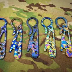 Custom Knives Liong Mah "bacteria" Anodized Titanium Xeno - Free Shipping